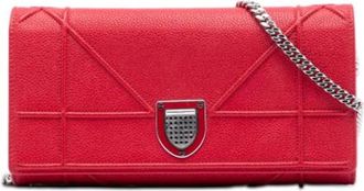 Dior Pre-owned Cross Body Bags, female, Red, Size: ONE SIZE Pre-owned Diorama