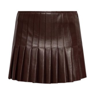 Alexander McQueen Dames, Rokken, Bruin, Maat: M Leer
