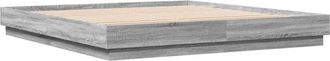 vidaXL Bed Frame without Mattress Grey Sonoma 200x200 cm Vidaxl