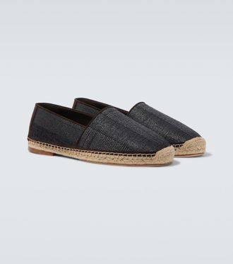 Brunello Cucinelli Suede-trimmed espadrilles