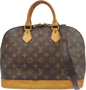 Louis Vuitton Alma Monogram Canvas Brown Canvas Handbag (Pre-Owned)