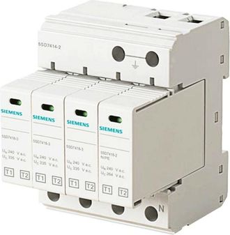 SIEMENS Spd 4 Polos Tt/tn-s 50ka Tipo 1/2 Protecci&oacute;n Contra El Rayo 5sd74142