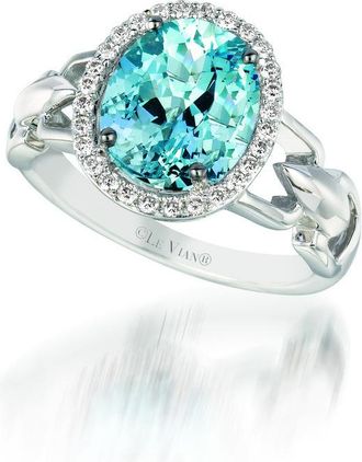 Le Vian Ladies Sea Blue Aquamarine Rings set in 14K Vanilla Gold
