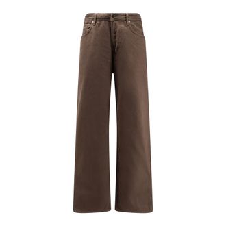Stone Island Wide Jeans, male, Brown, Size: W33 Loose-fit Five-Pocket Jeans