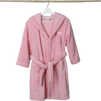Linum Home Textiles Kids Super Plush Double Brushed Hooded Bathrobe