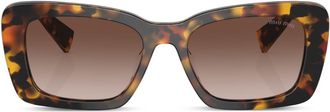 Miu Miu Eyewear tortoiseshell-effect square-frame sunglasses - women - Acetate - 52 - Green