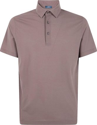 Herno Jersey Voile Crepe Short Sleeves Polo Shirt