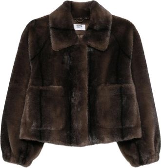 Betta Corradi Faux Fur Jacket - Dames - Jassen - Bruin - S - Polyester - Jassen