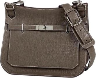 Herm&egrave;s Pre-owned Jypsiere Shoulder Bag - Dames - Vintage Schoudertas - Grijs - ONE Size - Leer - Vintage