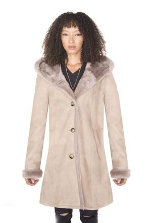 Infinity Leather Womens Suede Merino Sheepskin Parka Coat-Richmond