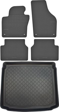 OEM Volkswagen Tiguan I Van De 07.2007 A 04.2016 Set - Alfombrillas De Goma Para Coche + Alfombrilla Para Maletero