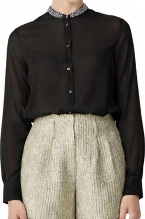 Forte_Forte Cristal Voile Shirt In Nero