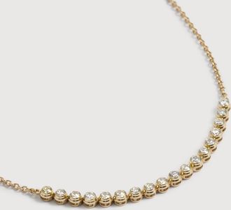 Monica Vinader Gold Diamond Half Tennis Bracelet 1.9mm Lab Grown Diamond