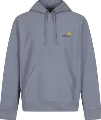 Carhartt Work in Progress Hoodies & sweatvesten, Heren, Blauw, M, Hooded American Script Sweat
