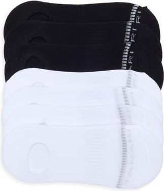 Elie Tahari 7-Pack Cushioned Performance Liner Socks in White/Black at Nordstrom Rack, Size 9/11