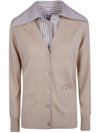 Patou Mix Popeline Collar Cardigan