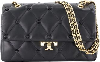 Tory Burch Bunny Knot Schoudertas - Dames - Schoudertassen - Zwart - ONE Size - Leer - Tassen