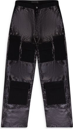 Who Decides War by Ev Bravado BLACK SEQUIN POCKET TROUSERS