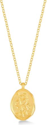 Dower & Hall Collana St Christopher Talisman in oro giallo 9 carati