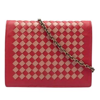 Bottega Veneta Pre-owned Woven Nappa Leather Crossbody Bag - Dames - Pre-owned - Rood - Maat: ONE Size Leer