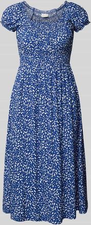 Apricot Knielanges Kleid aus Viskose im Allover-Look in Royal, Größe XL