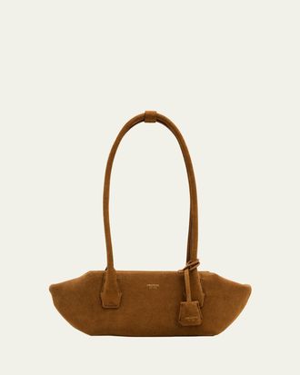 Oroton Breeze Suede Baguette Shoulder Bag
