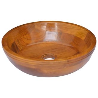Berkfield Home Basin Solid Teak Wood OE&para;40x10 cm in Brown | Size: 40x10 cm