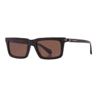 Ferragamo Sunglasses Rectangle Full Rim, Solid Brown Frame And Brown Lens Sf2015S210