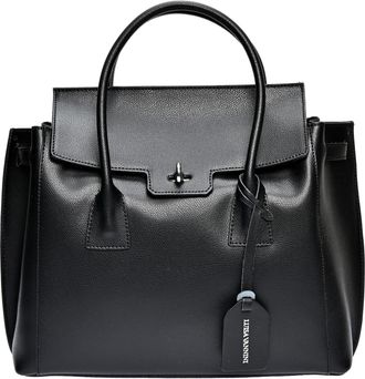 Luisa Vannini Zwart Rundleer Tas