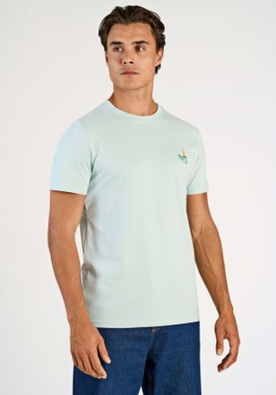 Lindbergh T-Shirt LINDBERGH, Herren, Gr. XXL, dusty aqua, Single Jersey, Obermaterial: 100% Baumwolle, bestickt, unifarben, relaxed fit h&uuml;ftbedeckend, Rundhals,