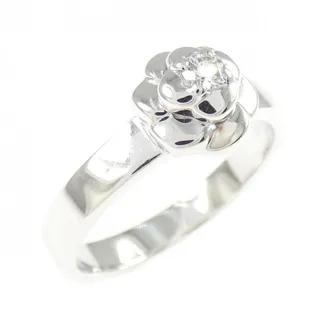 Chanel White Gold White Gold (18K) Band Ring (Pre-Owned)
