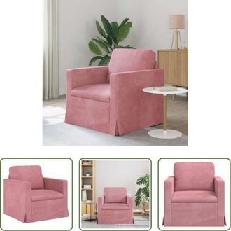 vidaXL vidaXL Divano ergonomico - Divano Rosa 78 x 78 x 80 cm Velluto