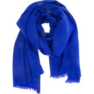 Saachi Cashmere Silk Eyelash Fringe Scarf in Royal Blue at Nordstrom Rack
