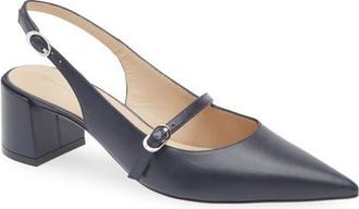 Stuart Weitzman Emilia MJ Slingback Pump in Nice Blue at Nordstrom, Size 7.5