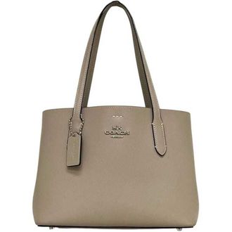 Coach Gray Leather Tote Bag (Pre-Owned)