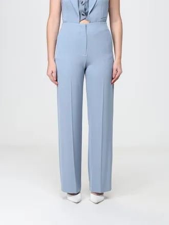 Hanita High-Waisted Wide-Leg Cr&ecirc;pe Palazzo Trousers
