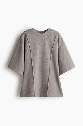 H&M Loose-fit Fine-knit Top in Taupe at Nordstrom, Size Small