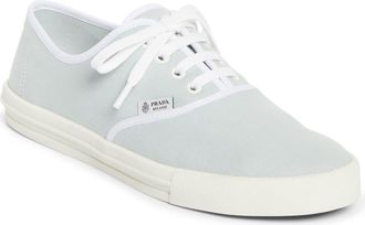 Prada Canvas Low Top Sneaker in Blue at Nordstrom, Size 10.5Us
