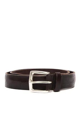 Orciani Laser-Cut Leather Casual Belt