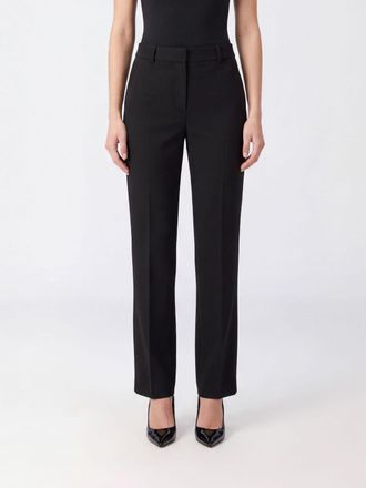 Patrizia Pepe Straight Leg Tailored Cr&ecirc;pe Trousers with Slant Pockets