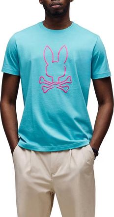 Psycho Bunny Duncan Graphic Tee In Blue