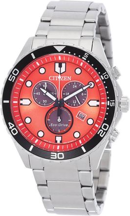 Citizen Chrono Sporty-Aqua Chronograph Orange Dial Mens Watch AT2560-84X