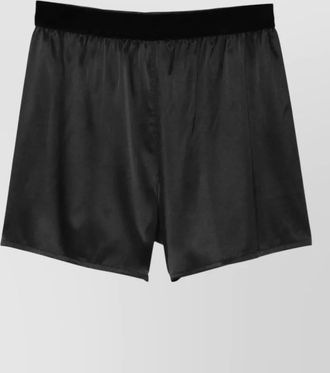 Tom Ford satin finish elastic waistband tailored shorts