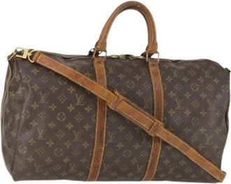 Louis Vuitton Pre-owned Weekend Bags, female, Brown, Size: ONE SIZE Pre-owned Keepall Bandouli&egrave;re 50