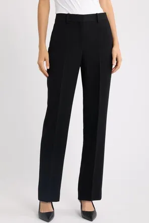 Theory Marcee Slim Fit Pants in Black - 001 at Nordstrom, Size 14