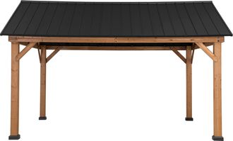 Sunjoy Direct Cenador De Madera De Cedro T&ouml;di - 336cm X 400cm, Antracita