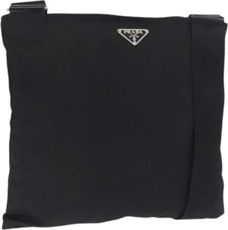 Prada Pre-owned Cross Body Bags, female, Black, Size: ONE SIZE Pre-owned Vintage Nylon Shoulder Bag