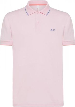 Sun 68 Slimme Kraag Polo Shirt Lichtroze - Heren - Polos - Roze - 2XL - Katoen - Tops