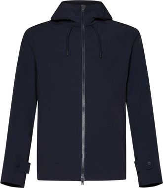 Herno Hooded Jacket Double Bi-Stretch Fabric - Heren - Zomerjassen - Blauw - 2XL - Jassen