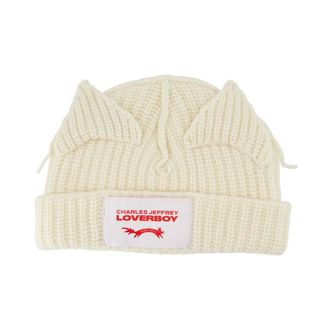 Charles Jeffrey Loverboy LOVERBOY by Charles Jeffrey, Beanies, unisex, White, Size: ONE SIZE Chunky Ears Beanie